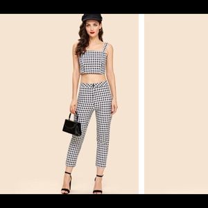 2 piece plaid set